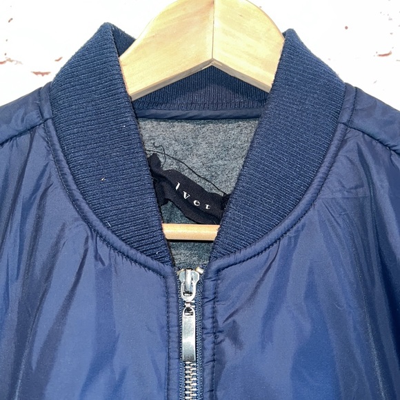 Velvet Graham Spencer windbreaker lined XL pockets full zip blue bomber jacket - Picture 5 of 11